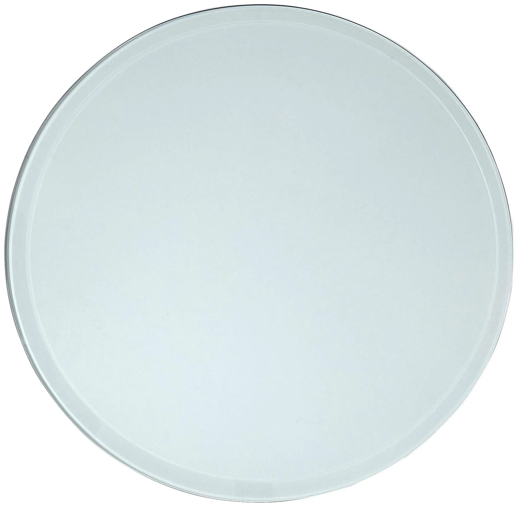 14 Inch Beveled Glass Table Top | 3/8" Thick Tempered Polished Edge |14" Diameter 1" Bevel