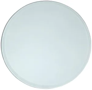 14 Inch Beveled Glass Table Top | 3/8" Thick Tempered Polished Edge |14" Diameter 1" Bevel