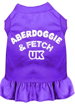 Aberdoggie Uk Screen Print Dress Purple Sm (10)