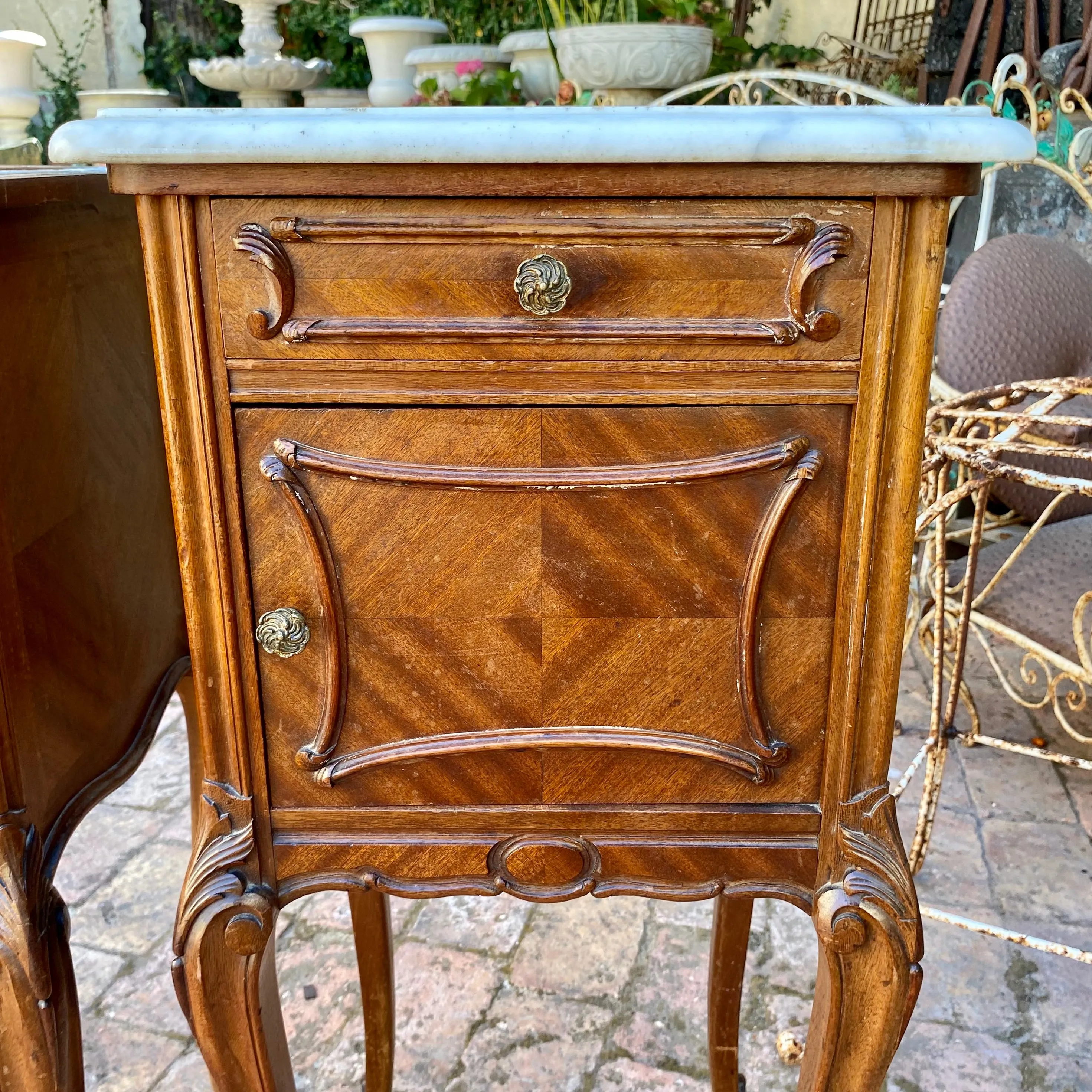 Beautiful Pair of Antique Bedside Pedestals