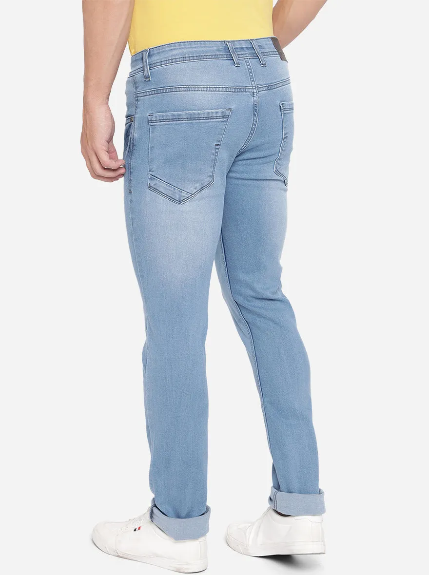 Bijou Blue Washed Straight Fit Jeans | Greenfibre