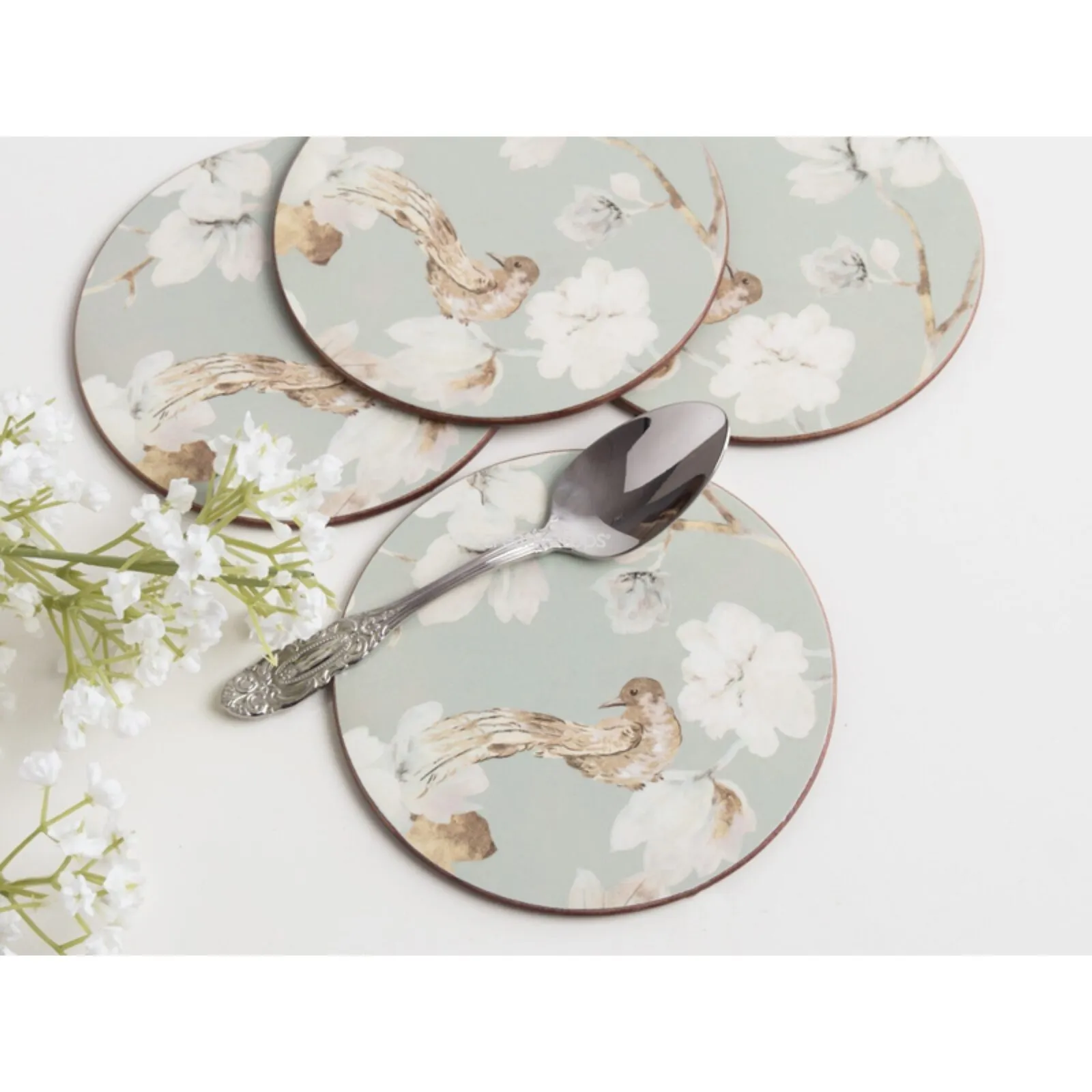 Creative Tops Duck Egg Floral Coasters