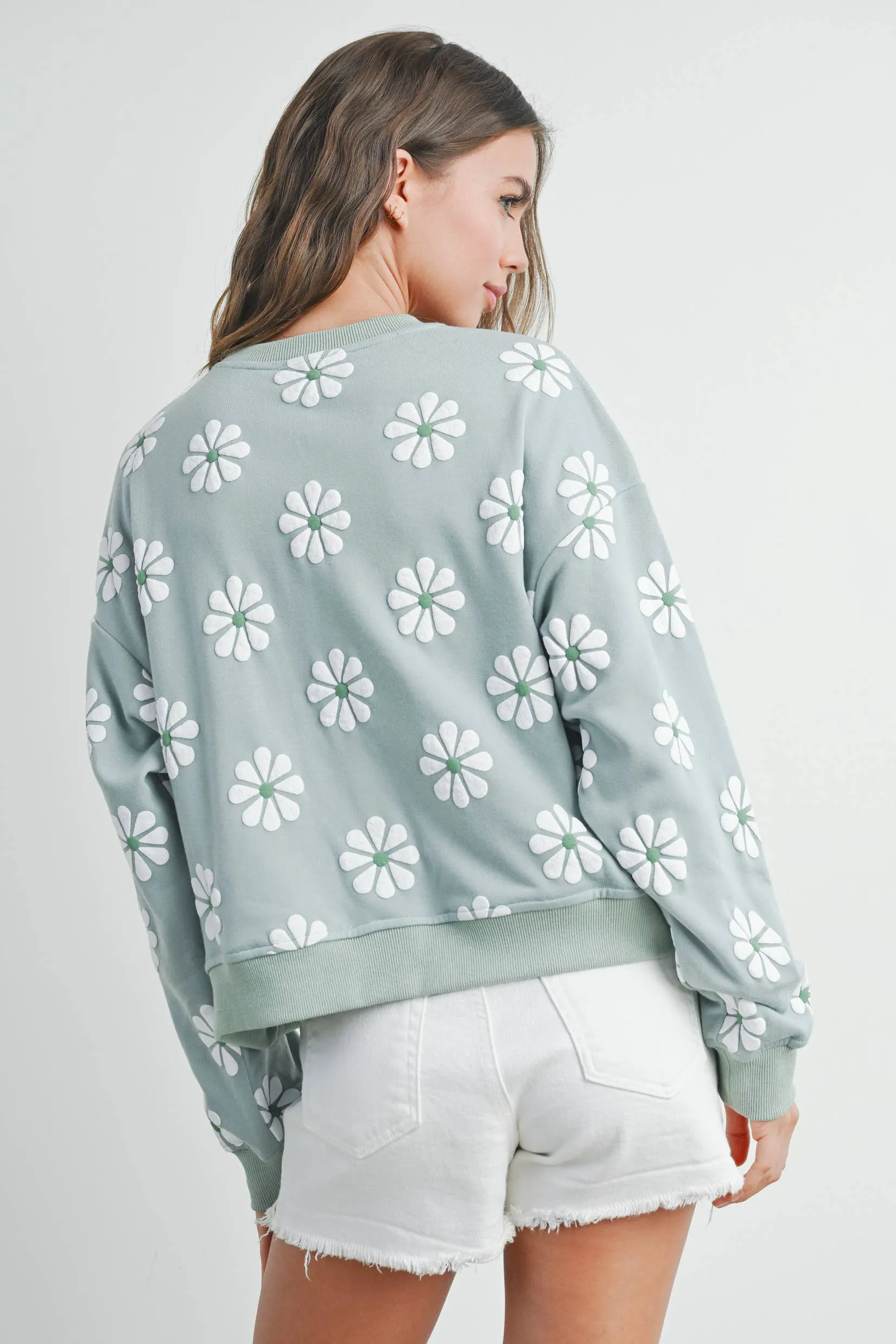 Daisy Round Neck Sweatshirt