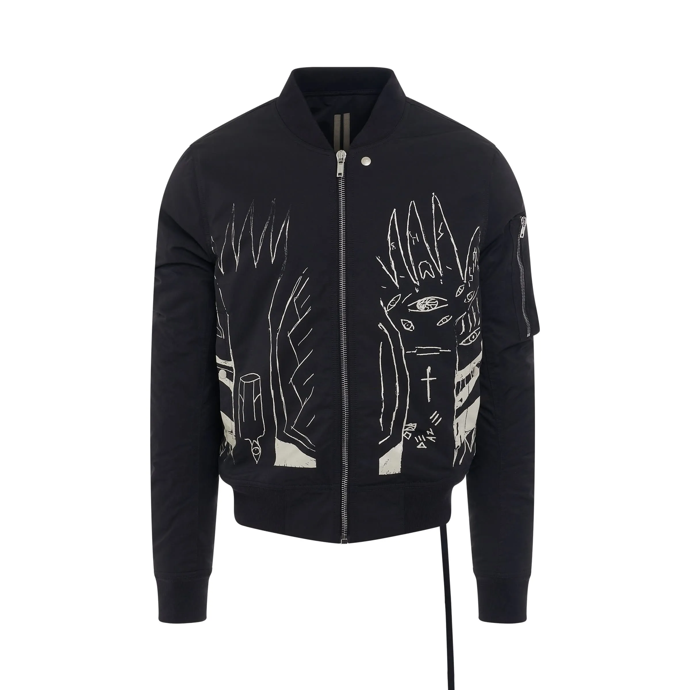 DRKSHDW Flight Bomber Jacket in Black/Pearl