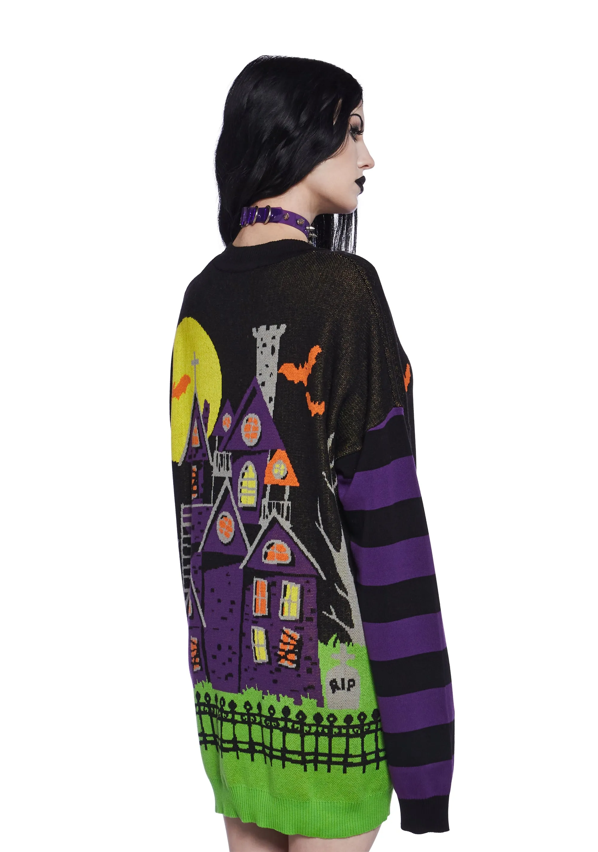 Eerie Estate Intarsia Sweater