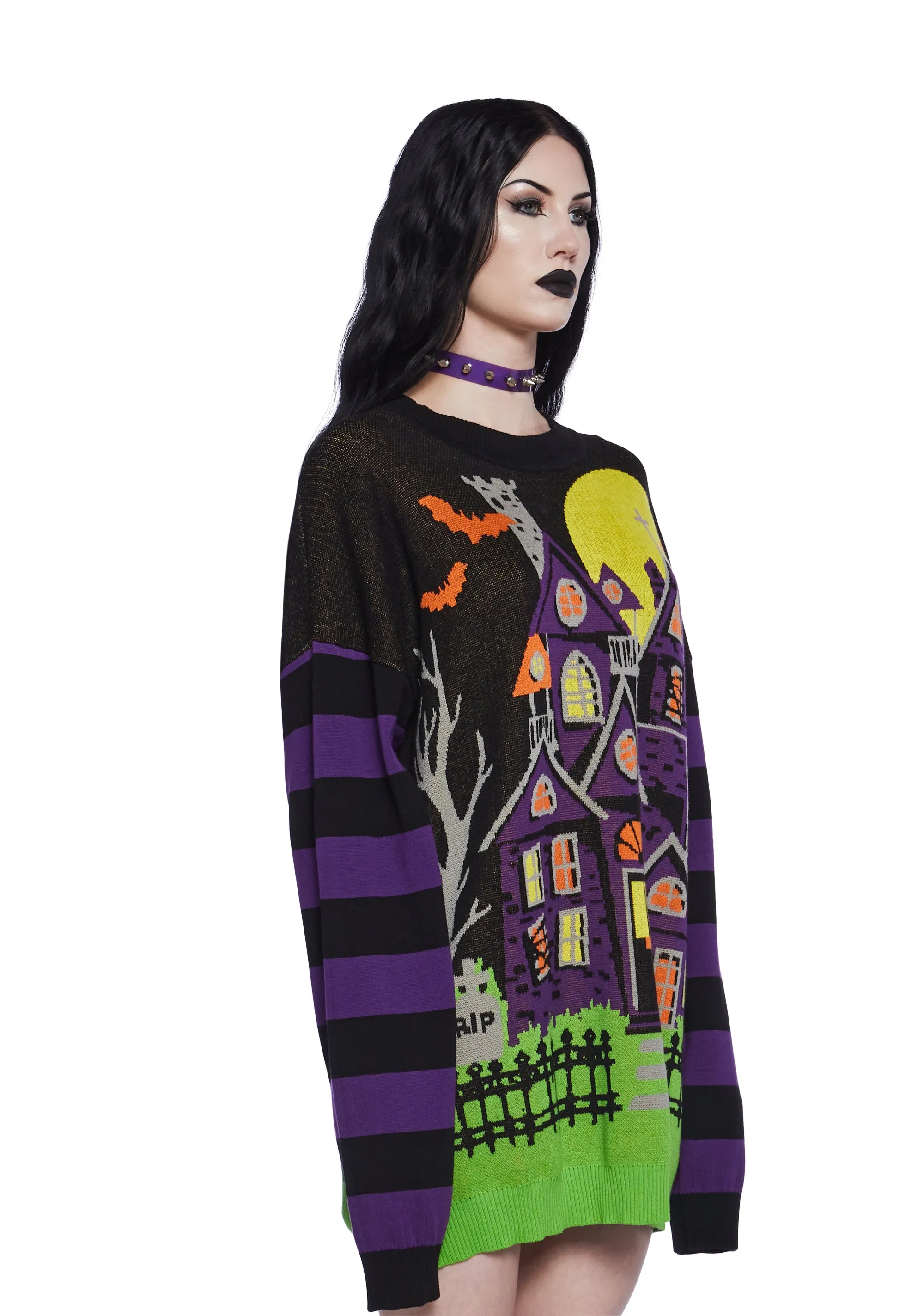 Eerie Estate Intarsia Sweater