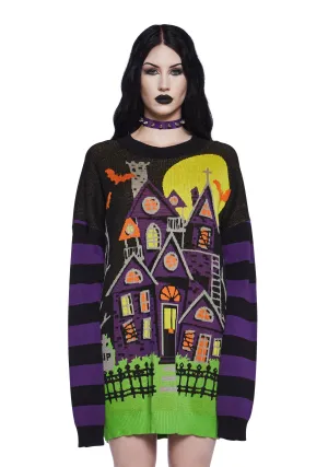 Eerie Estate Intarsia Sweater