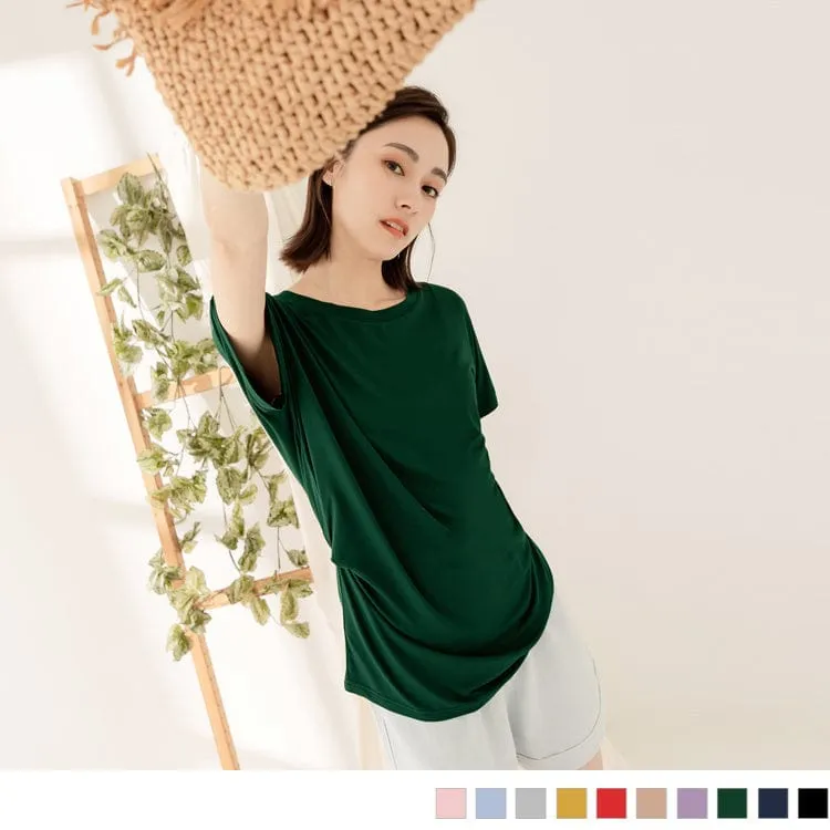 ELEGANT MULTI COLOR ROUND NECK SHORT SLEEVE TOPS