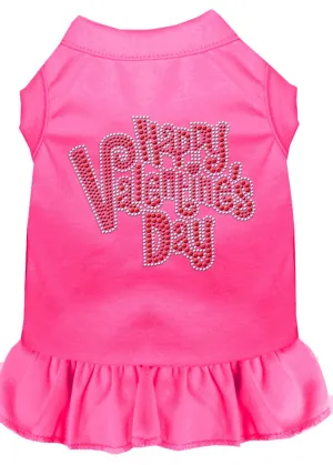 Happy Valentines Day Rhinestone Dress Bright Pink Lg (14)