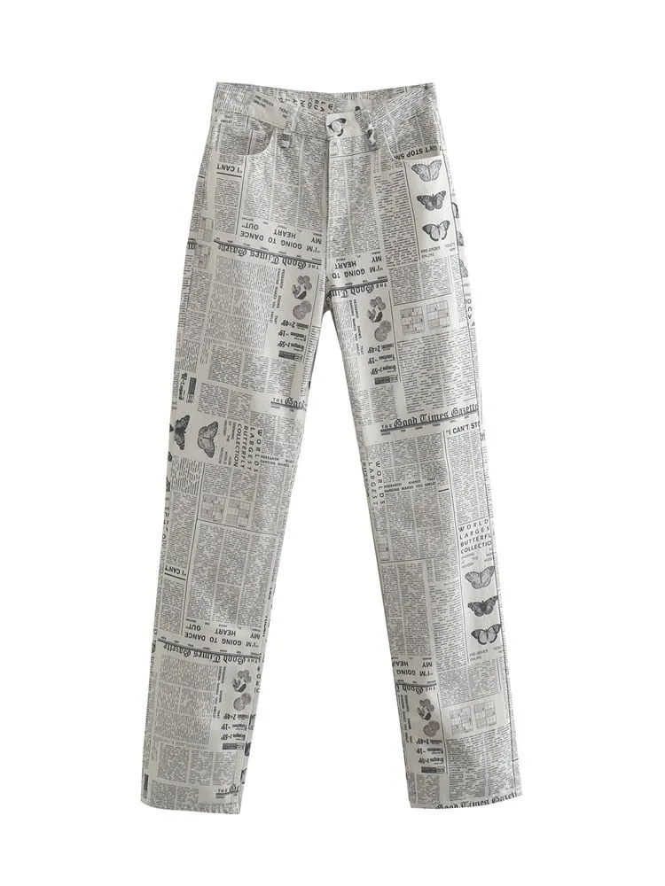 Headline Hues Print Trousers