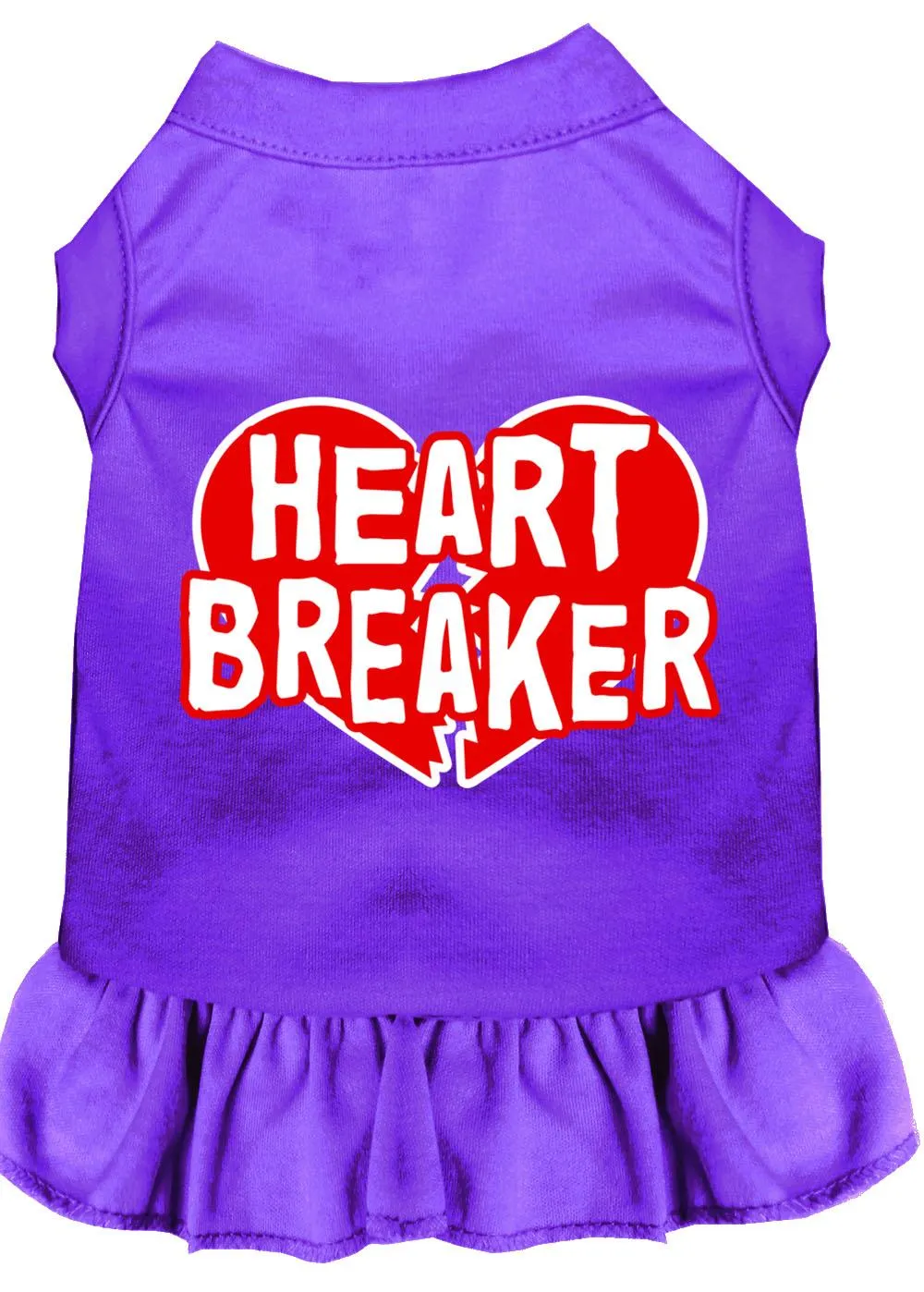 Heart Breaker Screen Print Dress Purple Med (12)