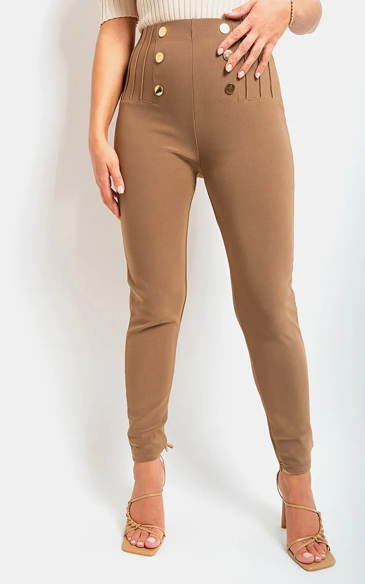 High Waisted Drawstring Trouser With Pockets