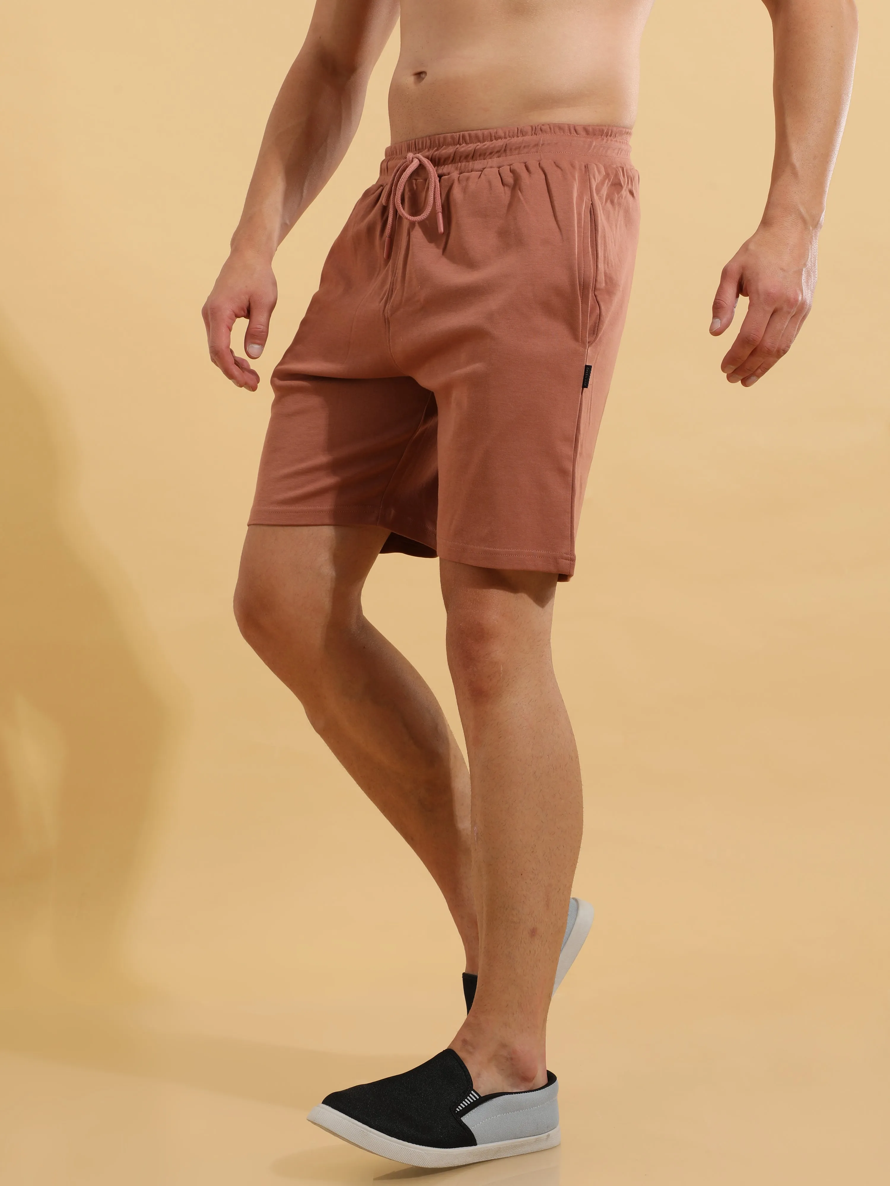 Indian Red Cotton Shorts