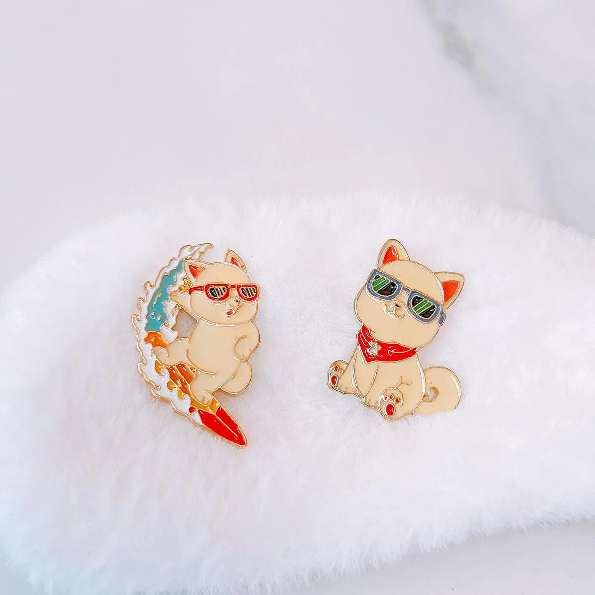 Japanese Kishu inu Dog Enamel Pin