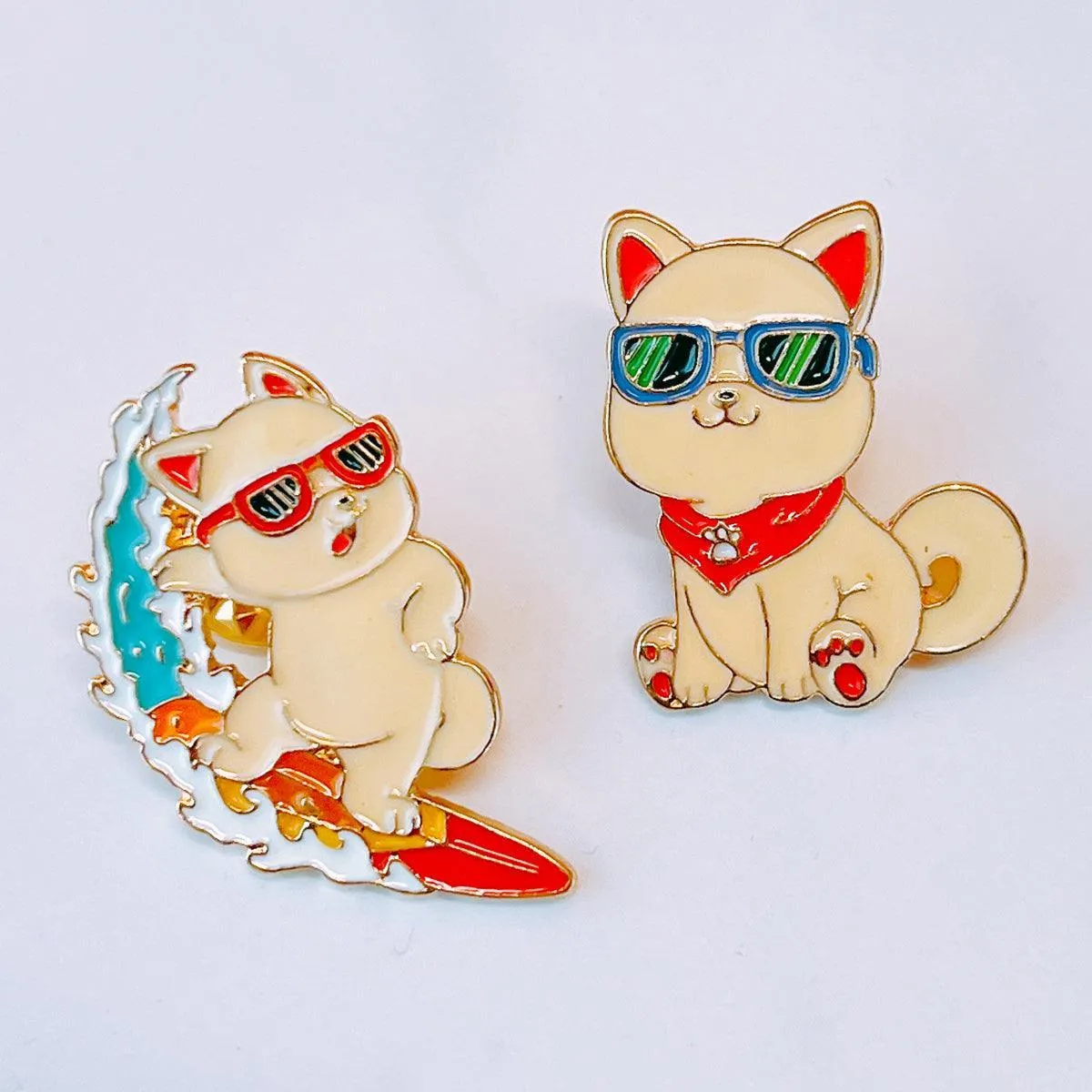 Japanese Kishu inu Dog Enamel Pin