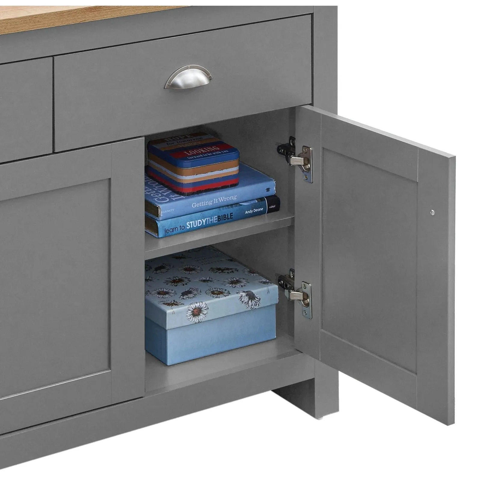 Lando Series 3 Door 2 Drawer Sideboard | Metal Handles, and Runners | Available in 2 Colours | H82cm x W112cm x D35cm