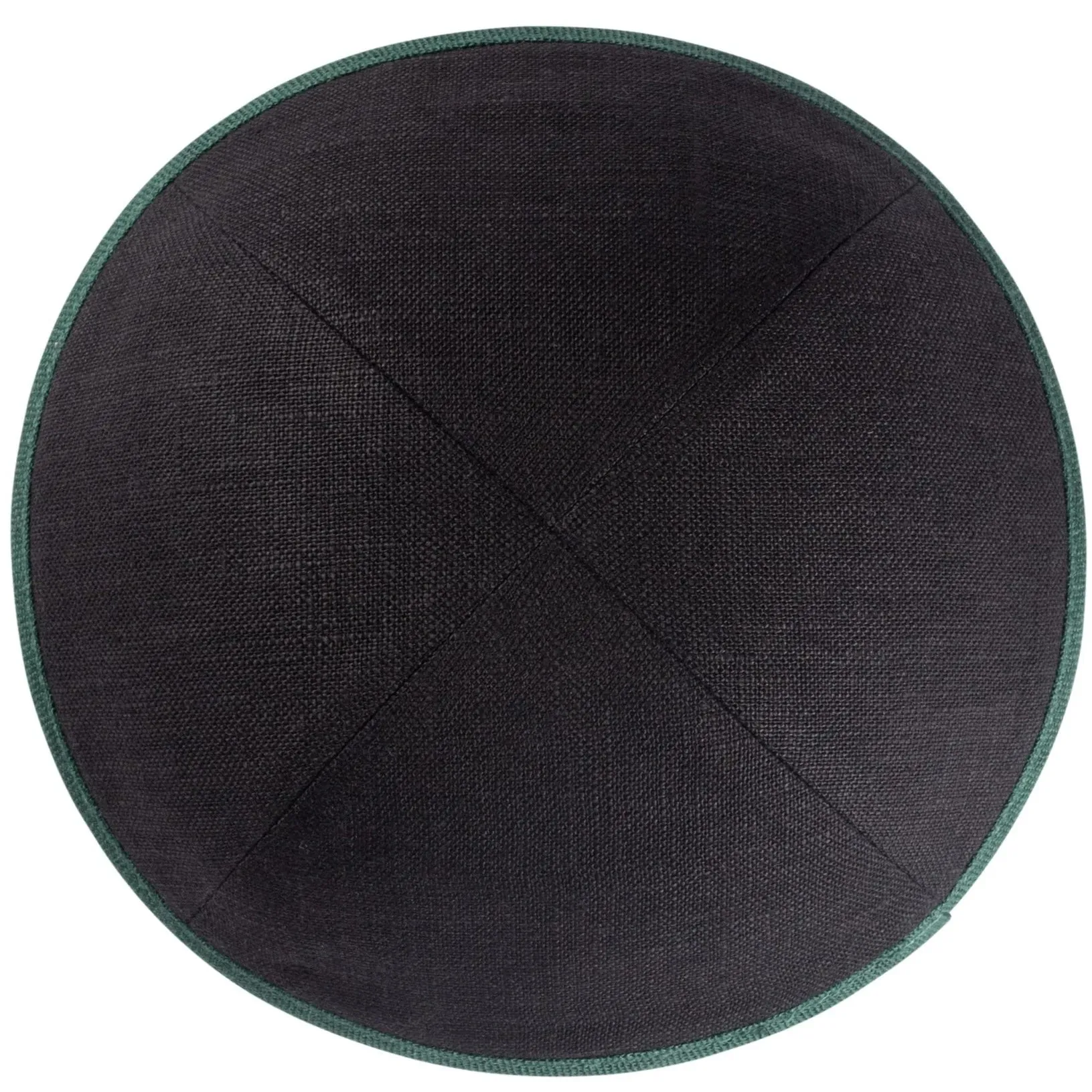 Linen Yarmulke with Coloured Rim