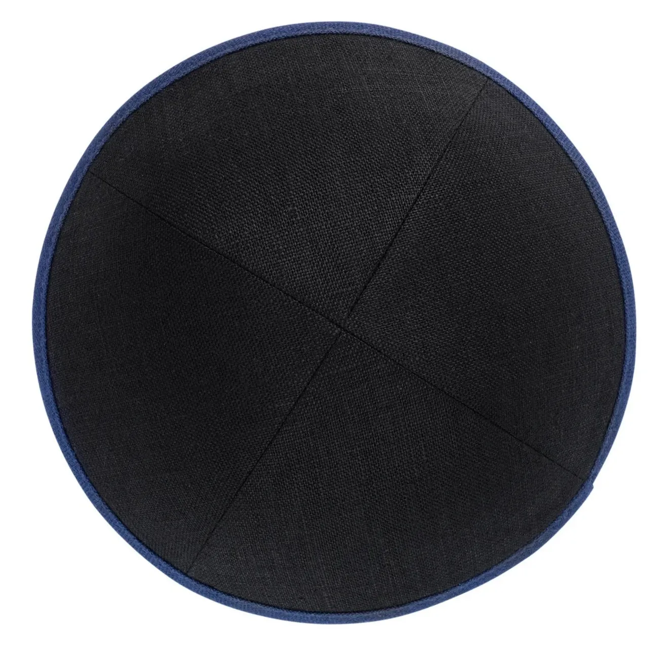 Linen Yarmulke with Coloured Rim