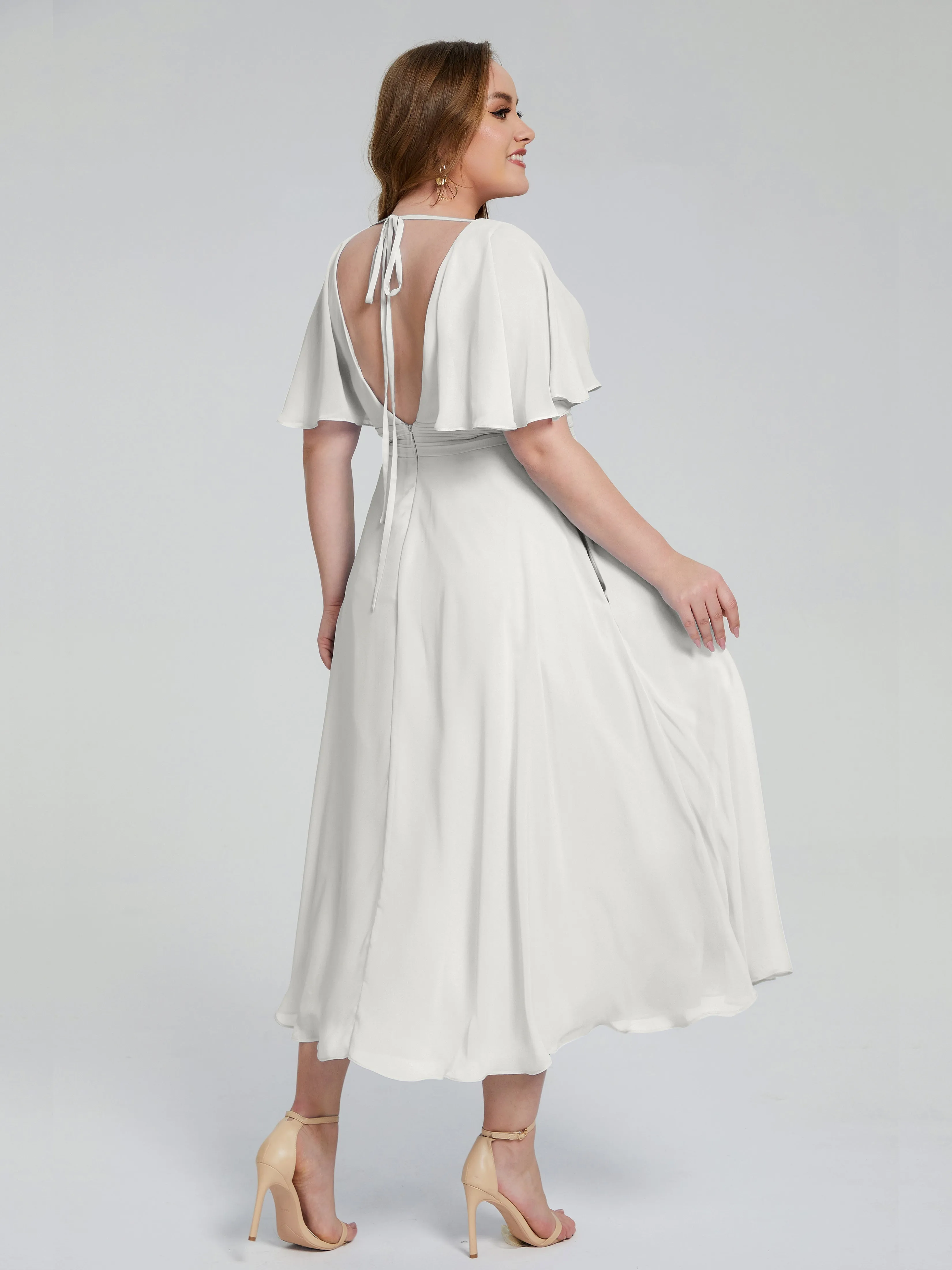 Lucia Graceful V-back Plus Size Bridesmaid Dresses