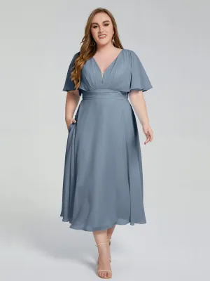 Lucia Graceful V-back Plus Size Bridesmaid Dresses