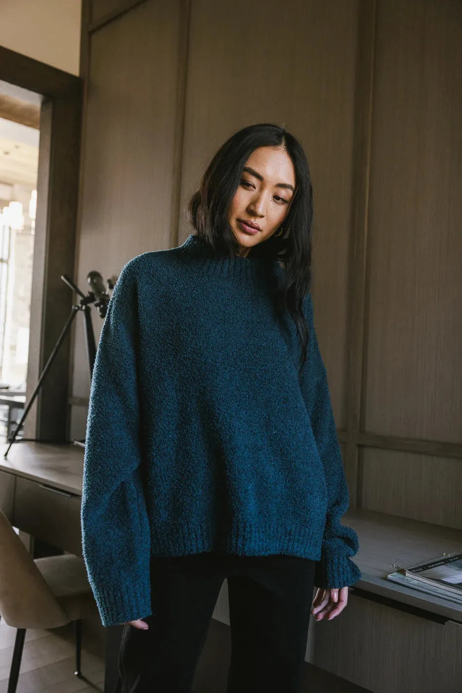 Madilyn Cozy Sweater in Teal - FINAL SALE