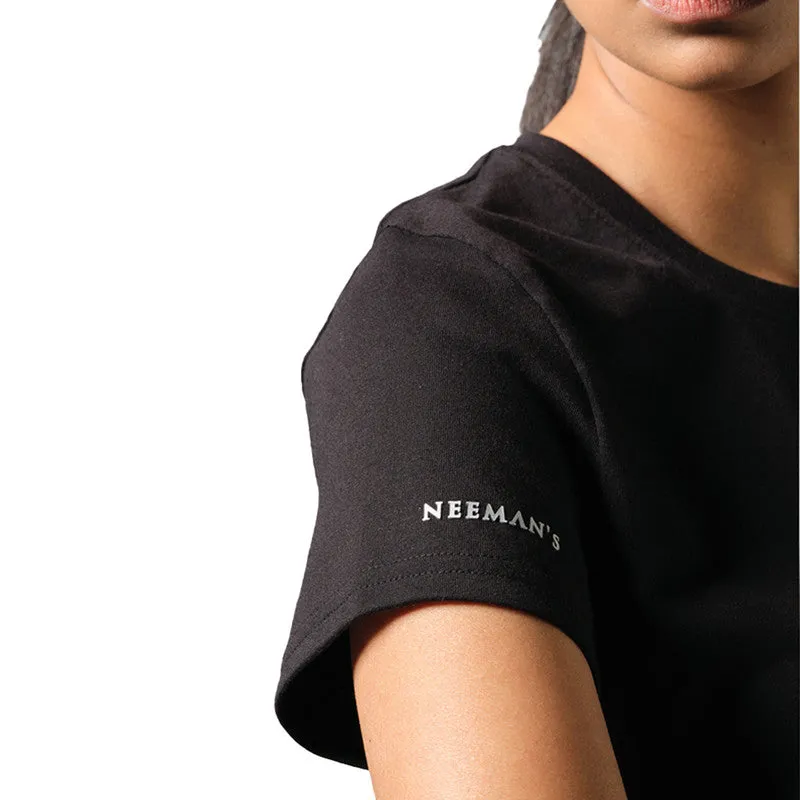 Neeman's Classic Crew Black T-Shirt for Women | Organic Cotton