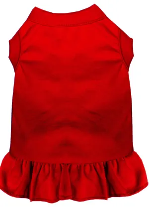 Plain Pet Dress Red Med (12)