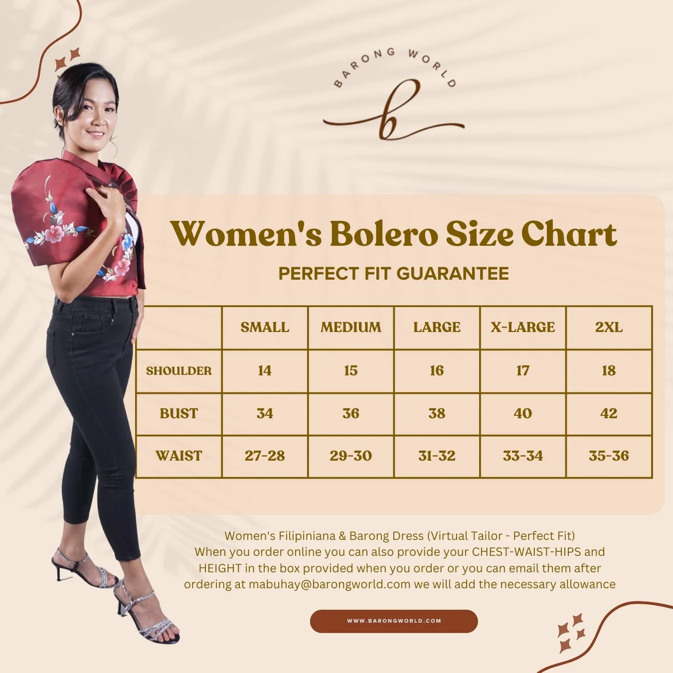 Premium & Elegant Filipiniana Bolero Casandra - JB121