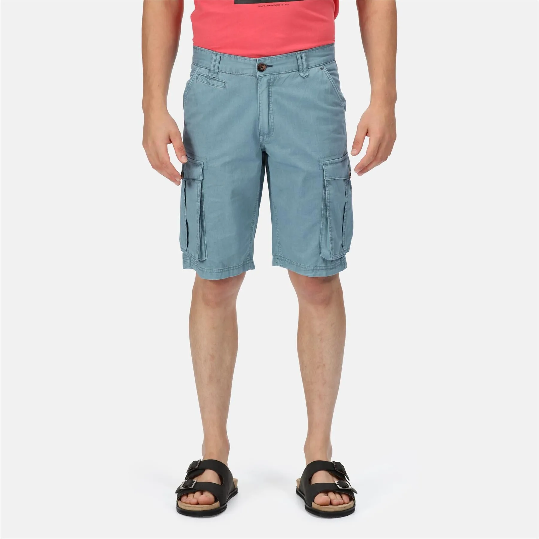 Regatta Mens Shorebay Cargo Breathable Cotton Shorts