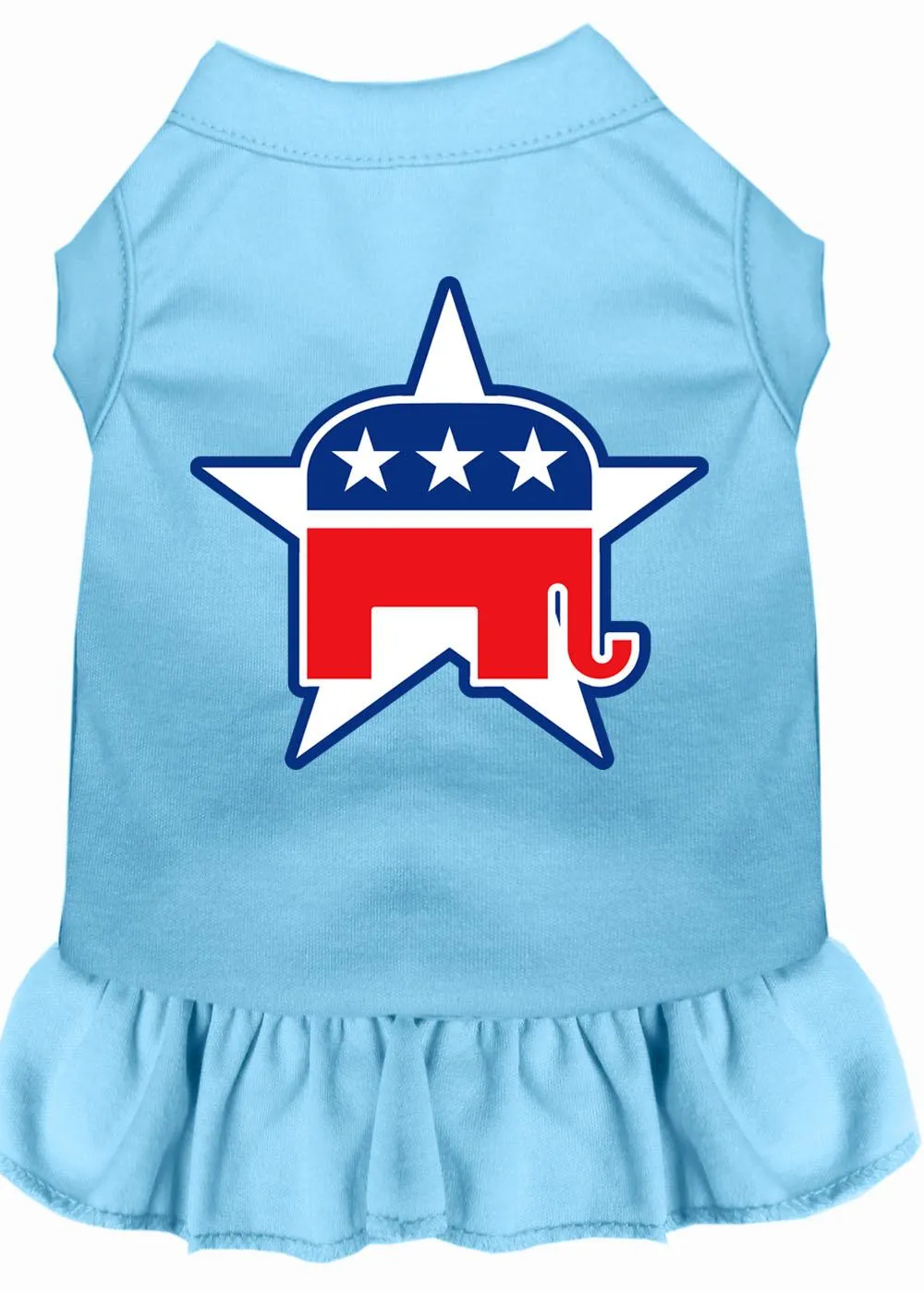 Republican Screen Print Dress Baby Blue Xl (16)