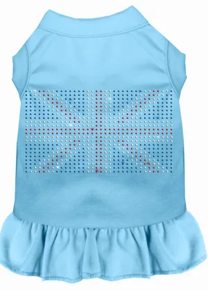 Rhinestone British Flag Dress Baby Blue Med (12)