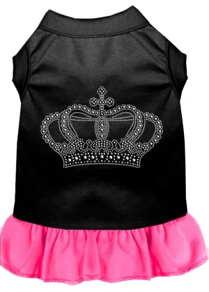 Rhinestone Crown Dress Black With Bright Pink Xs (8)