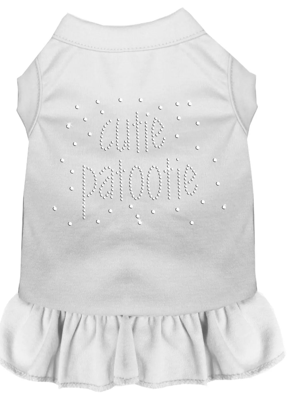 Rhinestone Cutie Patootie Dress White Xxxl (20)