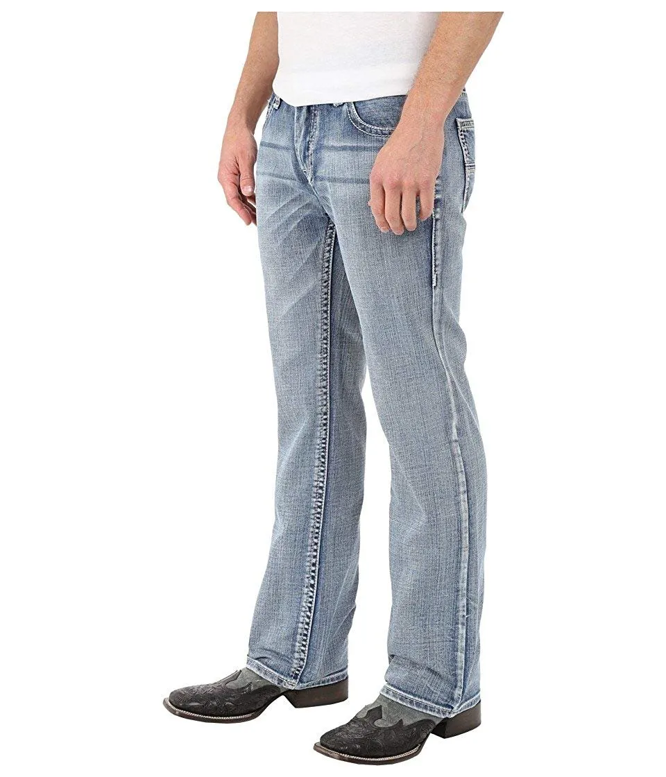 Rock and Roll Cowboy Men's Pistol Simple V Jeans Straight Leg - M1P7430 32x34