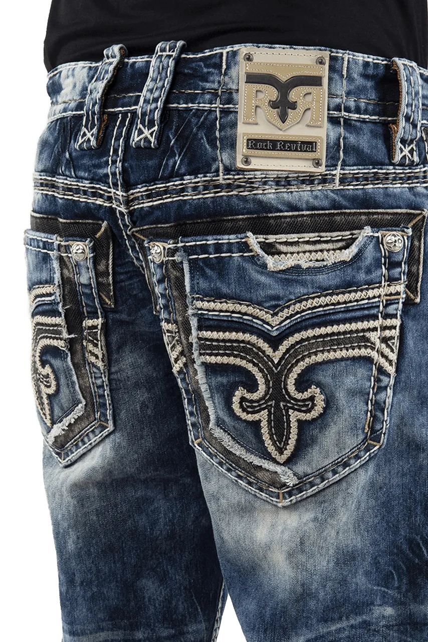 Rock Revival Men's Rusty Straight Denim Jeans