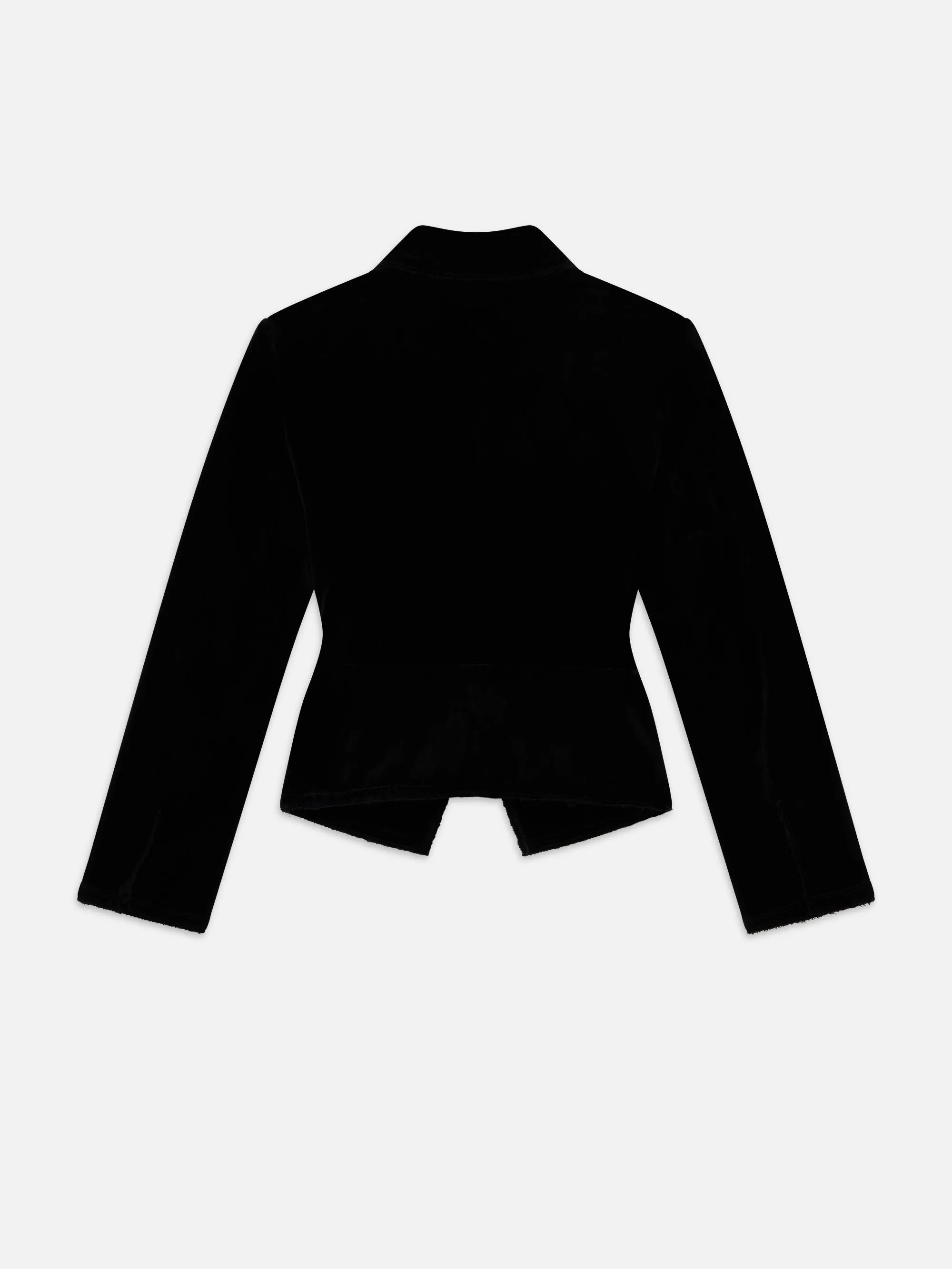 Shrunken Velvet Blazer -- Black