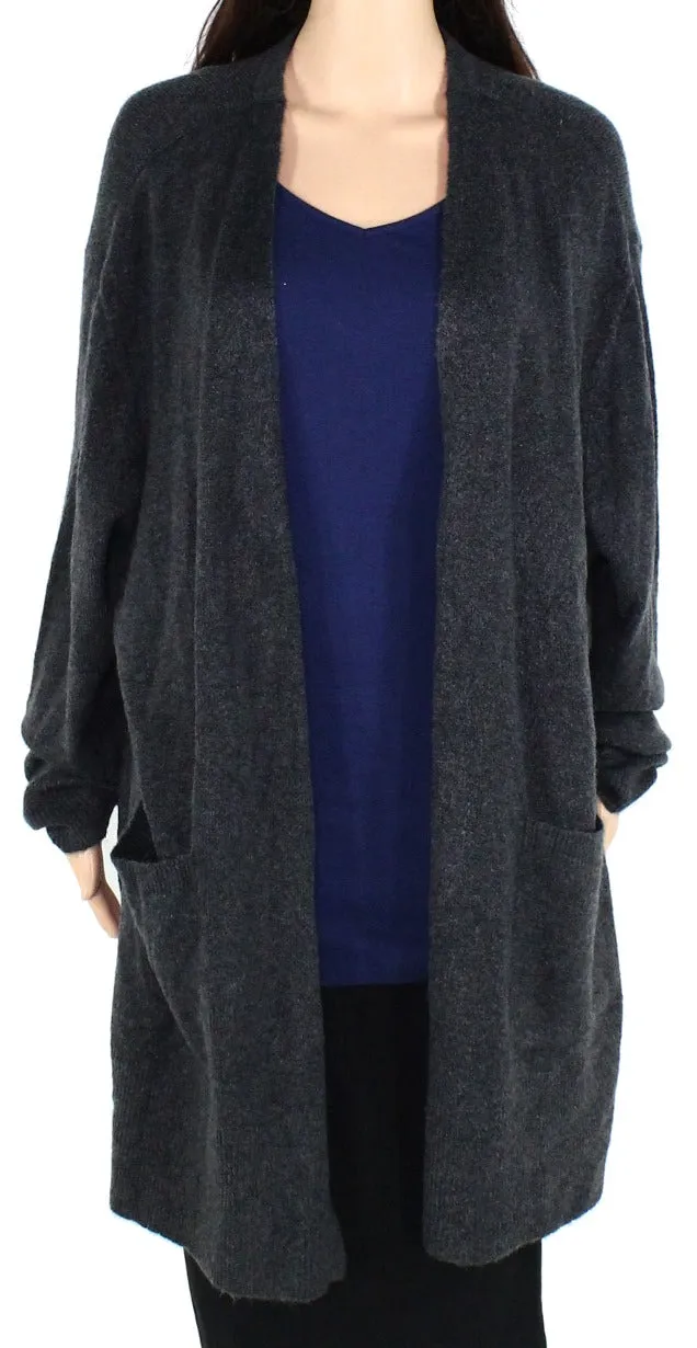 Style and Co. Womens Sweater Charcoal Plus Open Front Cardigan, 2X