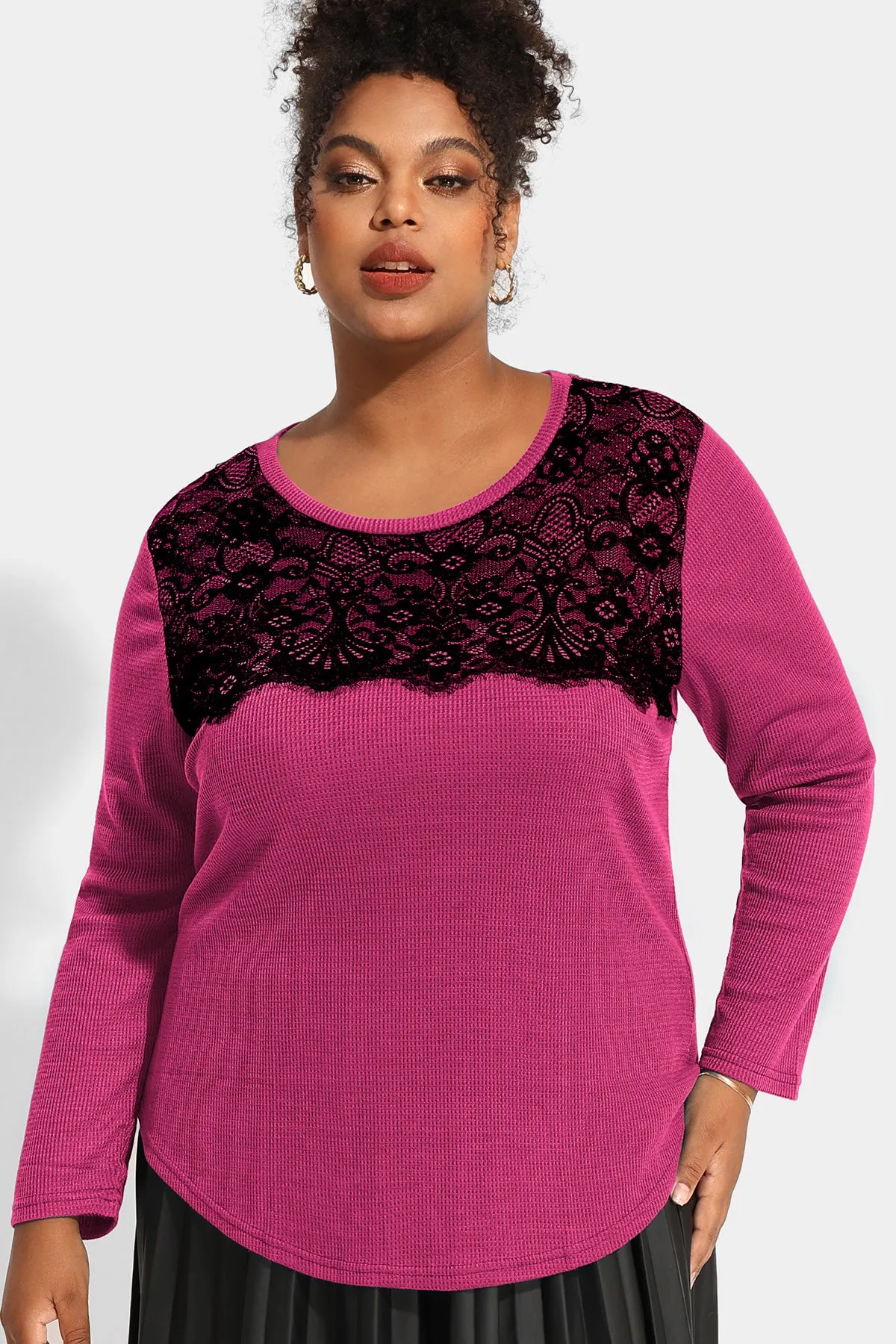 Supersoft Stylish Lace Long Sleeve Shirt