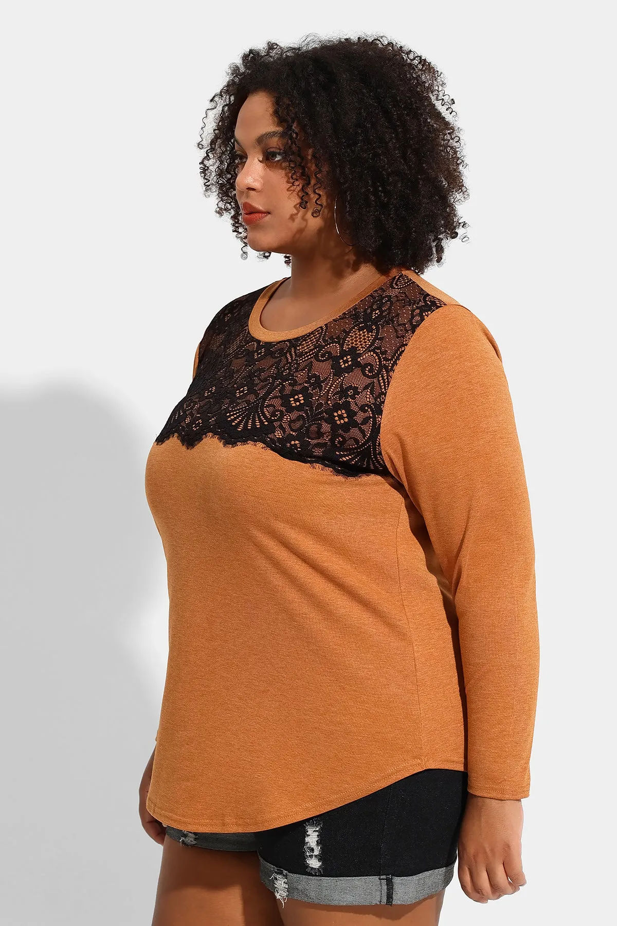 Supersoft Stylish Lace Long Sleeve Shirt