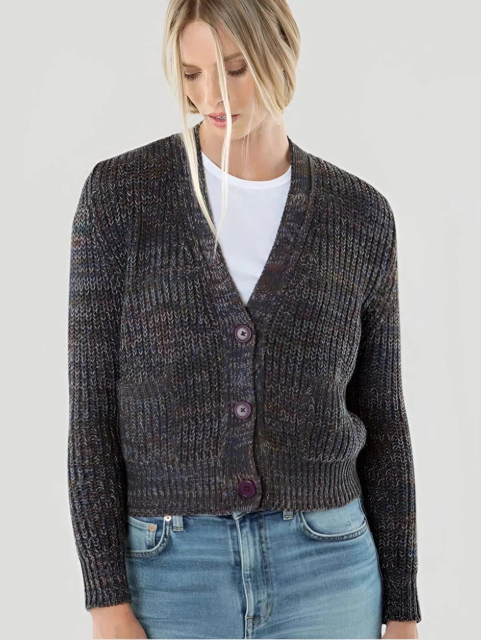 ÉTICA Denim Finch Cozy Cardigan