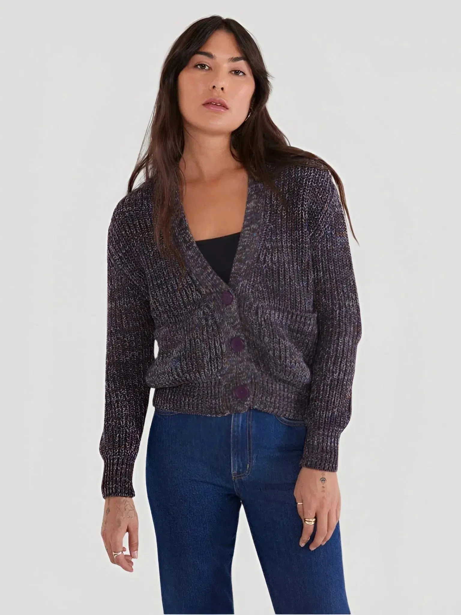 ÉTICA Denim Finch Cozy Cardigan