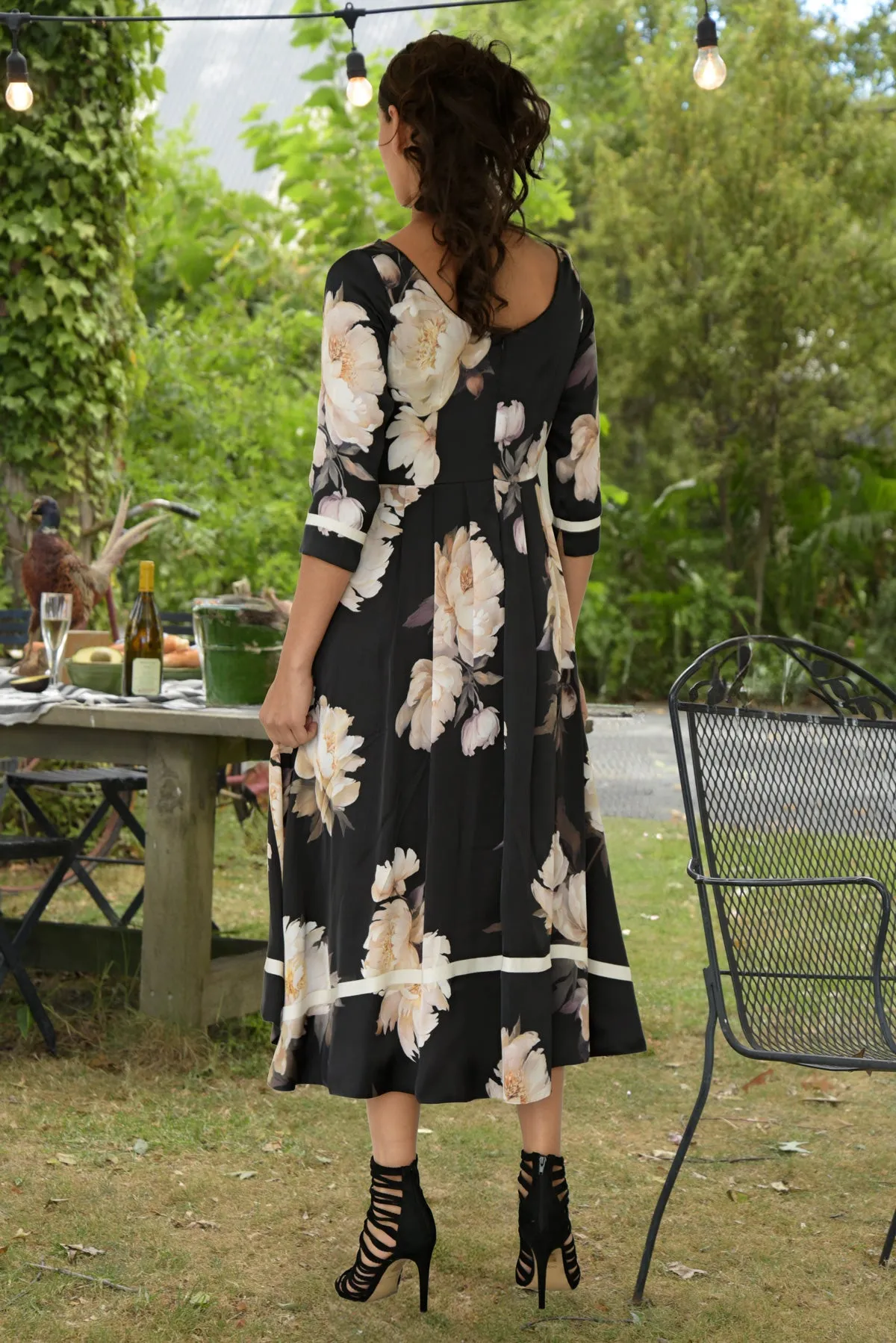 TRELISE COOPER | DANCING ALL THE WAY DRESS | BLACK FLORAL