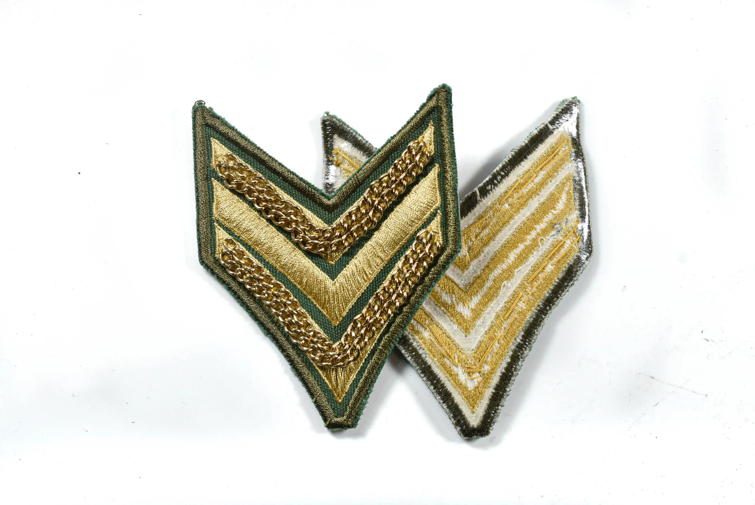 US Army Sergeant Patch with Chain | Sergeant Rank Iron on Patch w/ Chain | Military Cosplay Costume Accessories | Embroidered Sergeant Patch