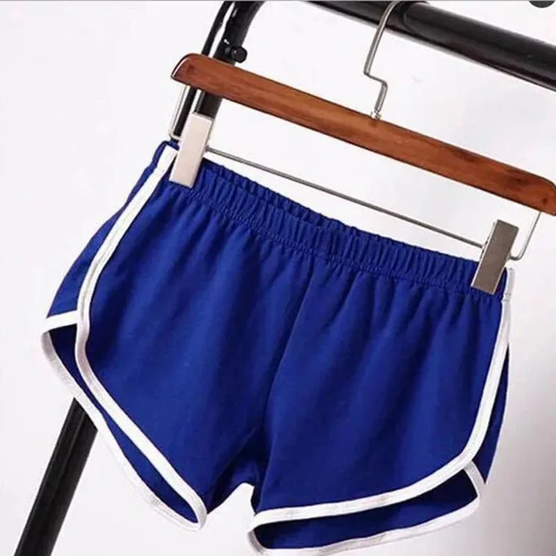 Women's Shorts With Pocket High Waist Hot Pants Casual Loose Sports Pants Elastic Waist Girls Cycling Shorts Summer Solid Color